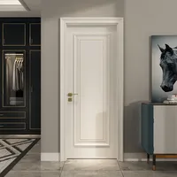 Fabricant Porte personnalisée en bois massif naturel Porte intérieure moderne insonorisée de haute qualité Villa Hôtel Porte de chambre