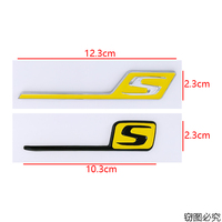 Autocollant 3D Logo S pour coffre arrière de voiture Mercedes GLA GLE C63S E63S GLE63S GLC63S CLS63S A45S CLA45S – Logo de coffre arrière de rechange