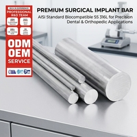 Barre ronde en acier inoxydable de qualité supérieure, norme AISI, processus de soudage biocompatible, implants chirurgicaux, dentaire