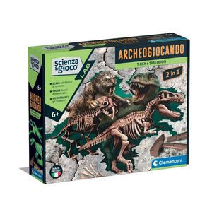 CLEMENTONI SCIENCE AND PLAY - ARCHEOGIOCANDO T-REX E SMILODON 2 IN 1 - Product Image 1