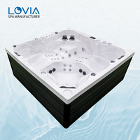Bain à remous acrylique 5 personnes pour extérieur, avec cabine thérapeutique relaxante, véranda et gazebo, vente en gros
