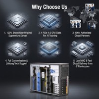 Nuevo Servidor en Torre Supermicros SYS-740GP-TNRT 4U, Doble Intel Xeon Escalable, Compatible con 4 GPU, para Entrenamiento de IA y Aprendizaje Profundo