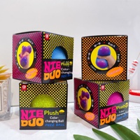 Jouet anti-stress en peluche en forme de boule de tofu, changeant de couleur, à pétrir, avec musique et maltose, pour enfants et adultes, moments de détente