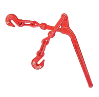 Tendeur à cliquet forgé rouge G70 avec anneau de corde, certifié CE/GS, 1/4'' et 5/16'' pour remorques