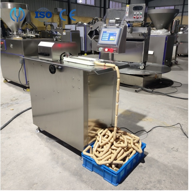 Automatic Sausage Tying Clipper Machine Knotting Strapping Equipment for Hot Dog Sausage Meat Processing Factory Stainless Steel