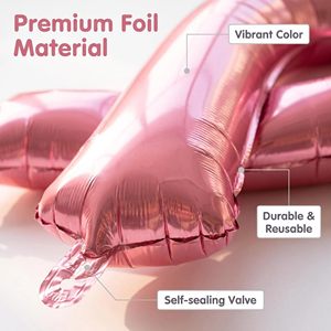 Ballons en feuille d'aluminium rose de 42 pouces pour la sensibilisation au <span class=keywords><strong>cancer</strong></span> du <span class=keywords><strong>sein</strong></span>, décoration de fête pour la Moisson de la Conscience du <span class=keywords><strong>Cancer</strong></span> du <span class=keywords><strong>Sein</strong></span> - Product Image 2