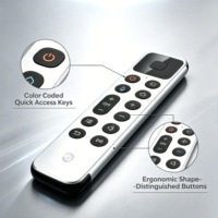 Control Remoto de Voz de Aluminio de Alta Gama, Control Remoto de Repuesto de Modo Dual Infrarrojo para Decodificador de Transmisión IPTV Android