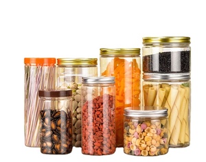 High Quality Cookie Candy Food Grade Can Plastic Empty Plastic Clear PET Jar