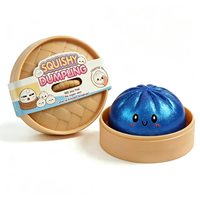 Jouets Squishy en forme de boulette de 8,5 cm avec cuiseur vapeur, jouet anti-stress souple à presser, en couleurs unies et scintillantes