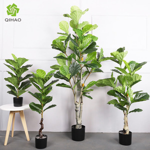 Árbol Artificial de Ficus Lyrata, Planta Decorativa Grande para Interiores, Alta Simulación, Plástico, Estilo Bonsái de una Sola Pieza - Product Image 4