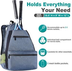 Échantillon gratuit - Sac à dos de tennis et de pickleball Jiayuan en PVC avec compartiment pour raquettes - Capacité 30-40L - Design personnalisé - Bon prix - Product Image 6