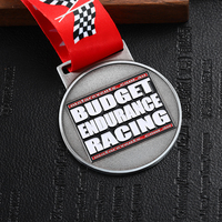 Médaille souvenir de course de moto personnalisée par sublimation en alliage de zinc moulé sous pression avec ruban