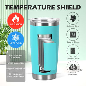 Vaso Térmico de Viaje de Acero Inoxidable de Doble Pared y 20 oz, con Tapa que Mantiene las Bebidas Calientes/Frías de 6 a 12 Horas, Portátil para el Automóvil - Product Image 5