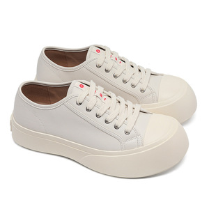 Zapatos de Cuero Genuino de Alta Calidad, con Suela Gruesa Acolchada, que Aumentan la Altura, Elegantes, con Cordones, Casuales, para Caminar - Product Image 1