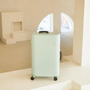 彩色60L结婚手提箱皮革携带可调节皮带压缩马拉Tsa锁铝行李箱