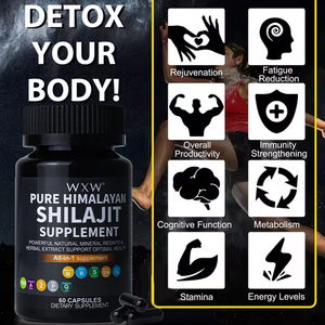 Venta caliente de alta potencia Shilajit 9000 Panax Ginseng 1500MG Ashwagandha 2000MG Vitaminas 60 cápsulas Shilajit Panax Ginseng Adultos - Product Image 5