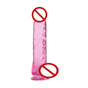 שקוף דו-צבע ג 'לי דילדו <span class=keywords><strong>sextoy</strong></span> מציאותי אנאלי תקע עם מוצצת כוס עבור נשים wagina אוננות מוצרי סקס למבוגרים - Product Image 5