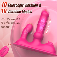 Vollständig Silikonummanteltes Stoß- und Vibrations-Massagekissen mit APP- und Fernbedienungs-Doppelsteuerung, Einsetzbarer Persönlicher Intim-Massager für Frauen