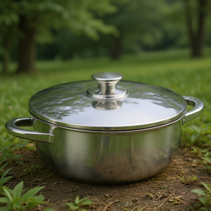 Casseruola Vitrocor con Coperchio 2.5 Qt in Acciaio Inossidabile, Pentola Rotonda per Cottura e Cucina - Product Image 3