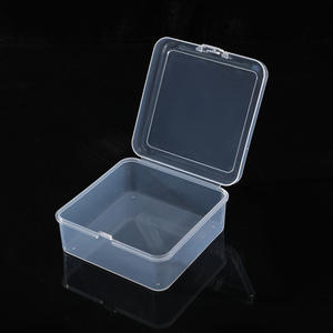 Caja de Almacenamiento Cuadrada Transparente de Plástico PP de 8x8x3.2 cm con Tapa para Organizar Joyas, Fabricada en Zhejiang - Product Image 2