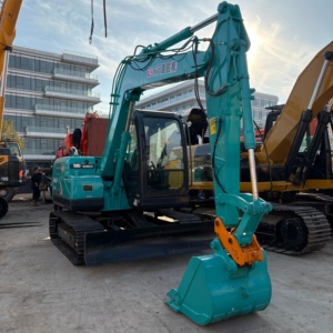 Mini-excavatrice KOBELCO d'occasion avec godet de terrassement, capacité de 7,5 tonnes - Product Image 1
