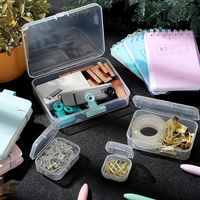 Mini boîte de rangement en plastique transparent PP, étui cadeau portable multi-usage, petite boîte de rangement en plastique transparente avec couvercle