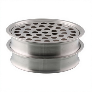 Ensemble de plateaux de communion en acier inoxydable finition mate, élégant, argenté, modèle 9230 de Mayur Exports - Product Image 2