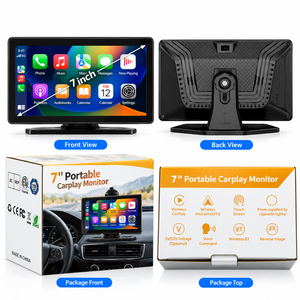 Moniteur portable sans fil CarPlay de 7 pouces, écran tactile Android Auto, affichage de voiture avec prise en charge du Mirror Link et de la caméra de recul - Product Image 5