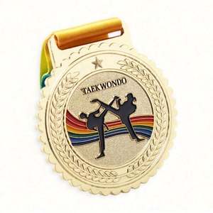 Trousse de présentation 3D en alliage de zinc vierge, personnalisable, économique, pour récompenses en or, pour la course de marathon, le judo, le badminton, le volley-ball, en métal nickelé - Product Image 5