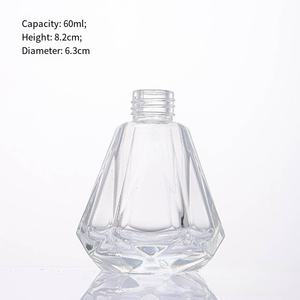 Bouteille en verre pour diffuseur à bâtonnets d'huiles essentielles, dégradé ambre transparent unique, 60 ml 200 ml, avec bouchon à vis, prix usine économique - Product Image 5