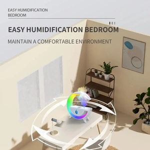 Humidificador Antigravedad con Forma de <span class=keywords><strong>G</strong></span> Grande, Altavoz Bluetooth, Nube de Lluvia, Atomizador Doméstico, Reproductor de Música Moderno, Luz RGB, Vapor Frío - Product Image 3