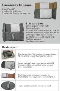 BLUENJOY ผลิตภัณฑ์ใหม่ ผ้าพันแผลฉุกเฉิน <span class=keywords><strong>4</strong></span> นิ้ว สำหรับปฐมพยาบาล บาดแผล  ผ้าพันแผลยืดหยุ่น  แบบยุทธวิธีอิสราเอล - Product Image 3