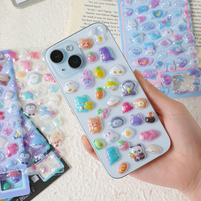 Customized 3D Epoxy Resin Stickers, Strong Adhesion Phone case Stickers, High-quality Anime Decoration Gift Sticker Printing