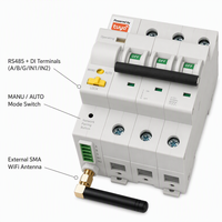 Disjoncteur intelligent WiFi Tuya 1P 2P 3P 4P sur rail DIN, contrôle à distance via application, compatible Alexa Google Home, protection contre les surintensités Type C