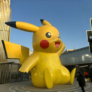 Figura de <span class=keywords><strong>Pikachu</strong></span> de Fibra de Vidrio Personalizada, Gran Tamaño, Pintada a Mano con Alta Precisión, Estatua de Dibujos Animados Realista para Decoración Comercial - Product Image 6
