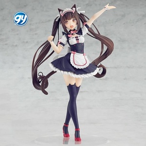 Ganyuan <span class=keywords><strong>Nekopara</strong></span> pour Vanilla Chocolate, figurine en PVC écologique, modèle de collection anime, pose debout avec oreilles de chat, artisanat - Product Image 1