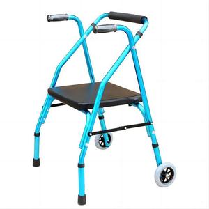 <span class=keywords><strong>Andador</strong></span> con ruedas de <span class=keywords><strong>aluminio</strong></span> duradero para ancianos y discapacitados con soporte de pie y rodillo con asiento para personas mayores y discapacitados - Product Image 1