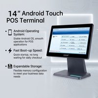 Terminal de point de vente tout-en-un avec écran tactile Android 14 pouces, prix d'usine, système de caisse enregistreuse pour restaurant