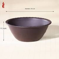 Pots à fleurs en résine imitant la céramique d'argile violette pour plantes succulentes, bougainvilliers, contrôle des racines, design épuré, usage en jardin