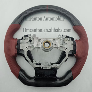 Volant de direction pratique en fibre de carbone perforée avec revêtement en cuir pour Lexus ES250 RX300 RX - Vente chaude - Product Image 3