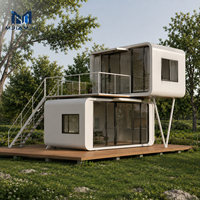 Vente en gros usine MJIAMJU – Maison mobile préfabriquée à 2 étages, bureau, cabine, design Apple, maison conteneur en acier, forme carrée moderne