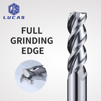 Fraise à défoncer carrée Lucas Tools à 3 cannelures en carbure de tungstène revêtu d'AlTiN pour machine CNC, ODM OEM