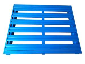 Palet de Hierro Galvanizado de Alta Resistencia para Montacargas, Almacenamiento de Carga, Resistente a la Humedad, Tablero de Respaldo Logístico, Paletas de <span class=keywords><strong>Metal</strong></span> con Impresión Serigráfica - Product Image 6