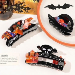 Pinzas para el Cabello Divertidas para Fiestas de Halloween, Pinzas para el Cabello con Estampado de Fantasma y Araña, Accesorios Festivos para el Cabello - Product Image 4