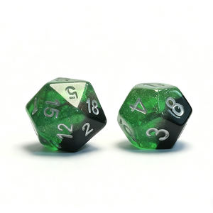 שרף סיטונאי מותאם אישית שרף קובייה פוליהדורורית עיר התחתית <span class=keywords><strong>Rpg</strong></span> פלאש שקוף סט דו-צבעים - Product Image 6