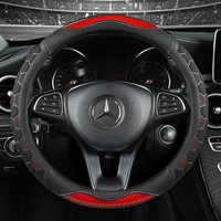 Couverture de volant en cuir PU en Fiber de carbone BLA Sports antidérapant respirant universel 15 pouces Renault CHEVROLET modèle 010