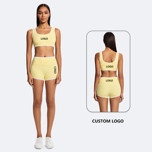 कस्टम लोगो सक्रिय रूप से थोक कस्टम महिला जिम स्पोर्टवियर फिटनेस नायलॉन योग सेट वर्कआउट कपड़े दो टुकड़े कसरत सेट महिला - Product Image 2