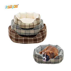 Famipet Hersteller individuelles neues Design luxuriöses waschbares weiches plüsch bequemes rundes Haustier-Katzen-Wahlhund-Bett - Product Image 1