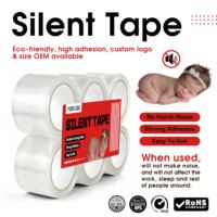 Ruban adhésif transparent à faible bruit, rouleau BOPP silencieux pour scellage de boîtes, taille personnalisée, prix de gros, directement de l'usine