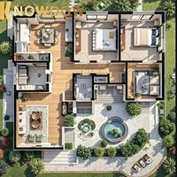 KNOWDOW Data Driven CAD Plans 3D Esthétique Cabinet Toute la maison Cuisine Salon